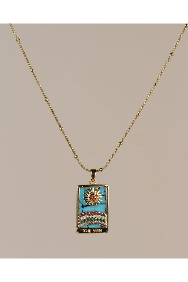 The Sun Tarot Steel Necklace
