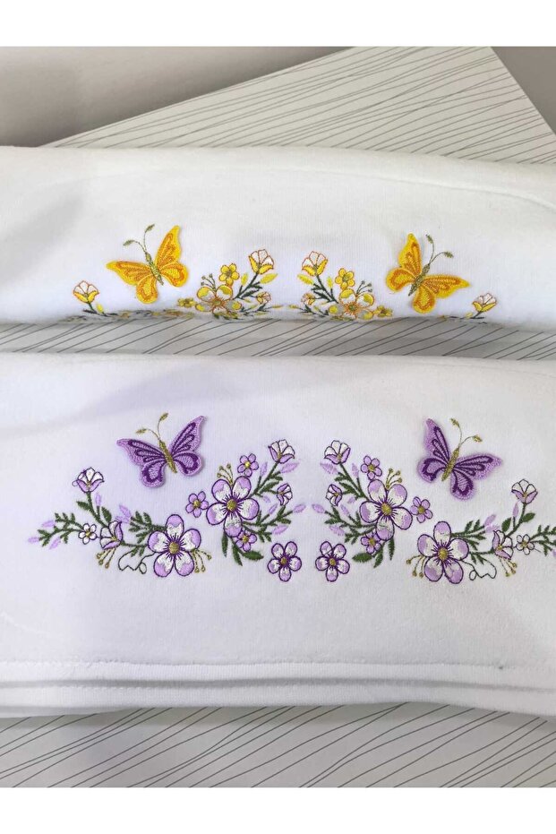 3D Embroidered, 100% Cotton Hand & Face Towel 50 X 90