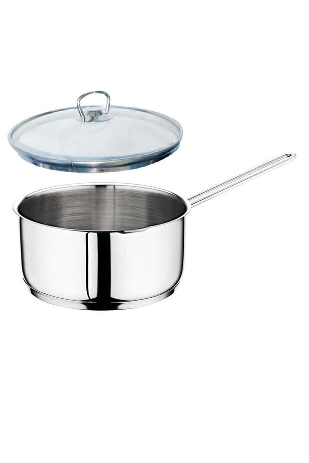 Steel Caçerola 20 cm Milk Jug/Dish Bowl with Glass Lid