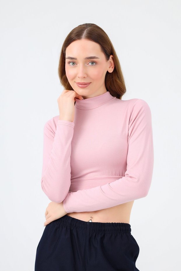 Turtleneck Crop Body Dark Powder