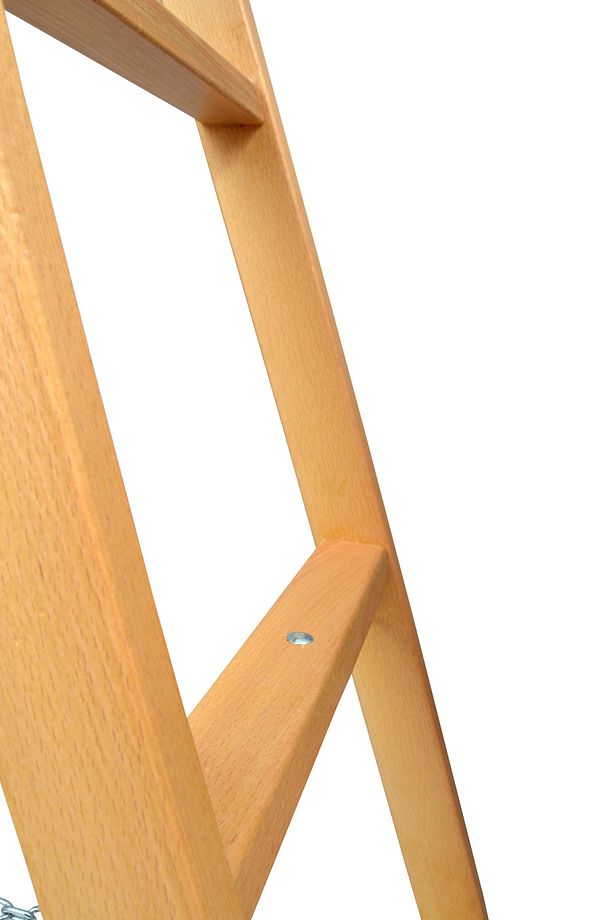 5+5 Çift Çıkışlı Geniş Basamaklı A Tipi Ahşap Merdiven 170 cm - 5