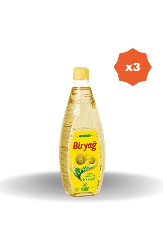 BİRYAĞ AYÇİÇEK YAĞI 1 LT X 3 ADET - 1