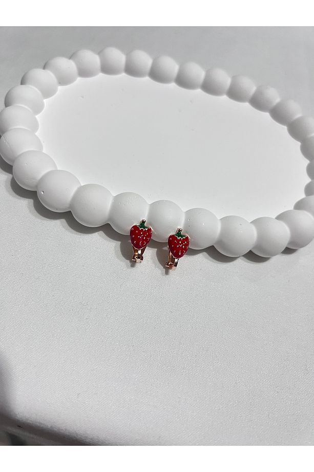 Çilek Mıknatıs Çocuk Küpe - 2