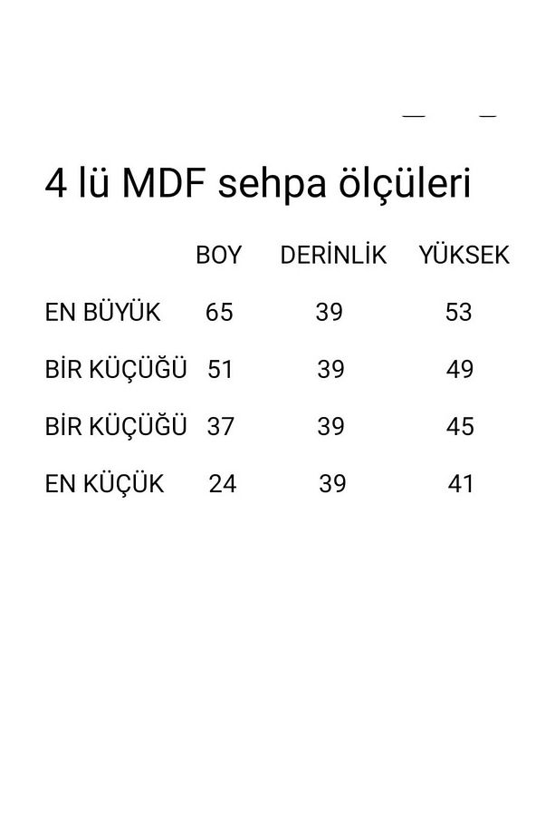 Hilal 4 lü ahşap mdf zigon sehpa takımı, mdf zigon sehpa takımı, moder ahşap sehpa - 7