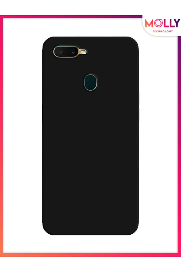 Black Liquid Inside Velvet Silicone Case for Oppo Ax7