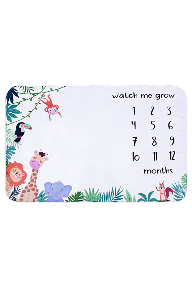 Fleece Milestone Blanket - Jungle