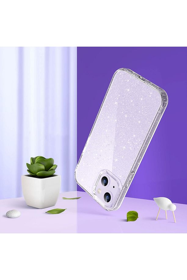 iPhone 13 ve 14 Uyumlu Şeffaf Simli Kılıf Sararmaya Dayanıklı Yükseltilmiş Kamera ve Ekran Koruma - 6