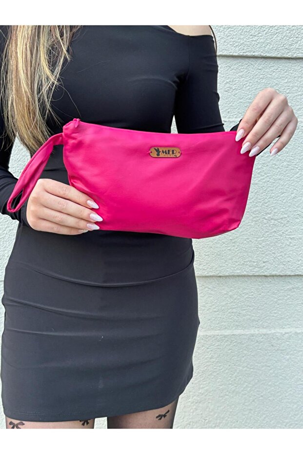 Faux Leather Portfolio, Clutch, Hand, Makeup, Daily Bag