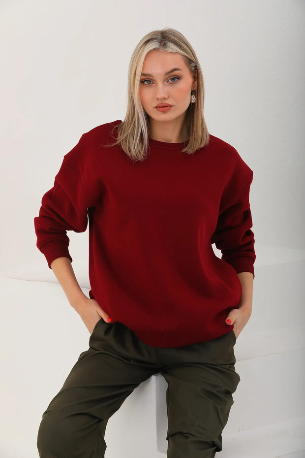 Cotton Ice Crew Neck Oversize Sweatshirt