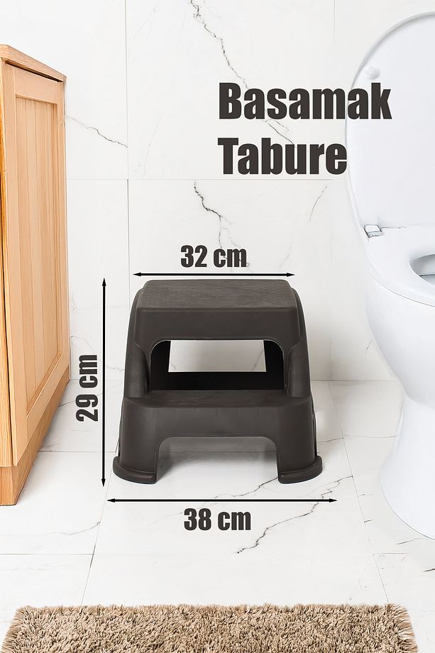 AK-642 Basamaklı Tabure Mutfak Merdiveni Katlı Basamak Merdiven Tabure Çocuk Merdiveni Bitter - 3