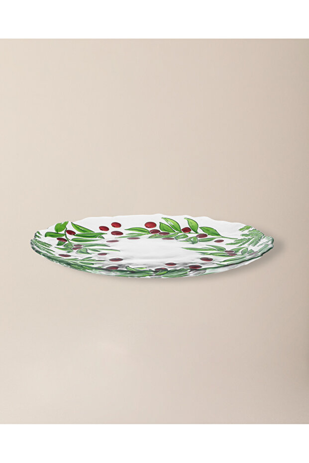 Somme Servis Tabağı - 33 cm - Şeffaf - 3