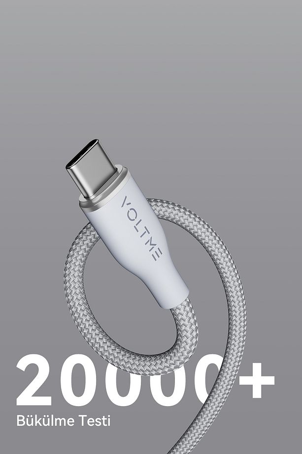 C2048 Powerlink Rugg 60w Usb To Type-c Şarj Kablosu 1.8m 3a- Gri - 5
