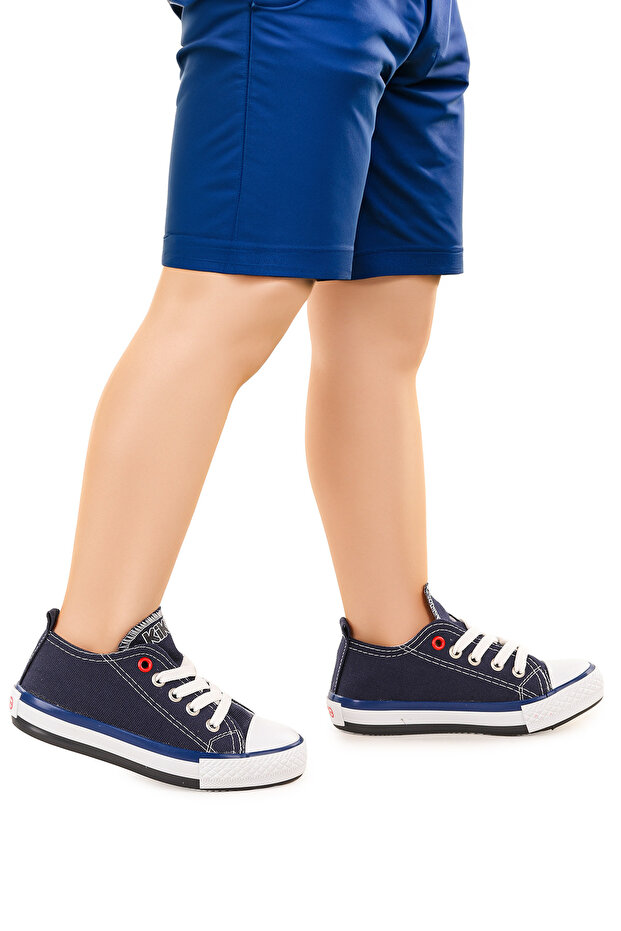 Tinna Lace-Up Boys' Linen Sneakers