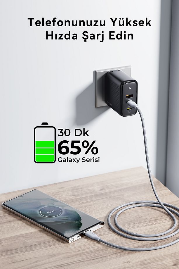 C2056 Powerlink Rugg 60w Type-c Şarj Kablosu 1.8m 3a-gri - 4