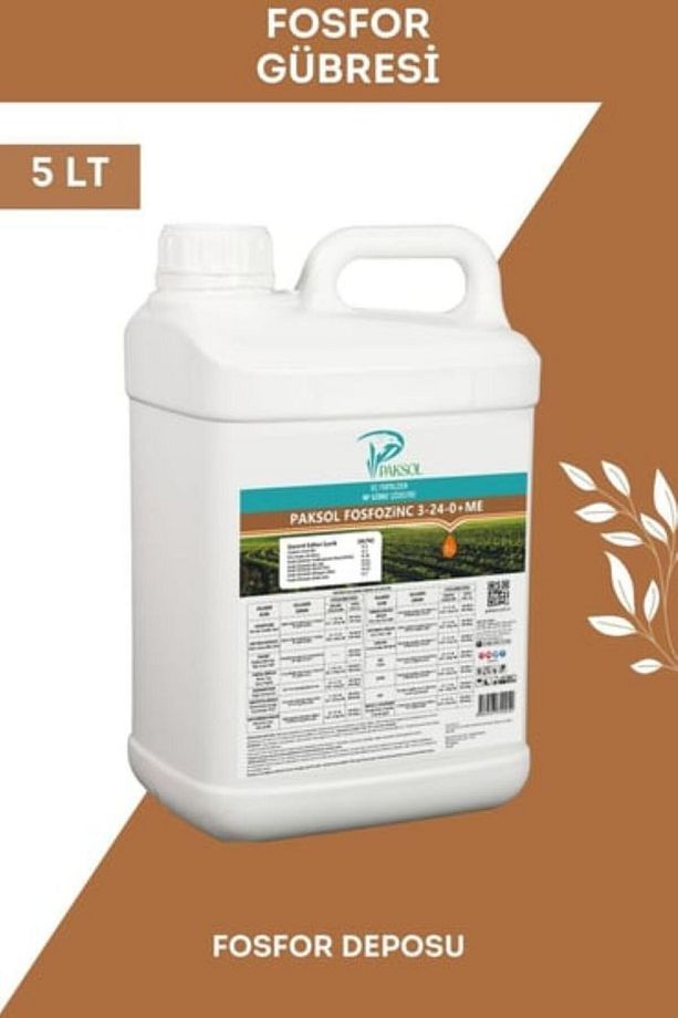 Fosfozinc 3-24-0 Me Fosforlu Sıvı Gübre 5 Litre - 1