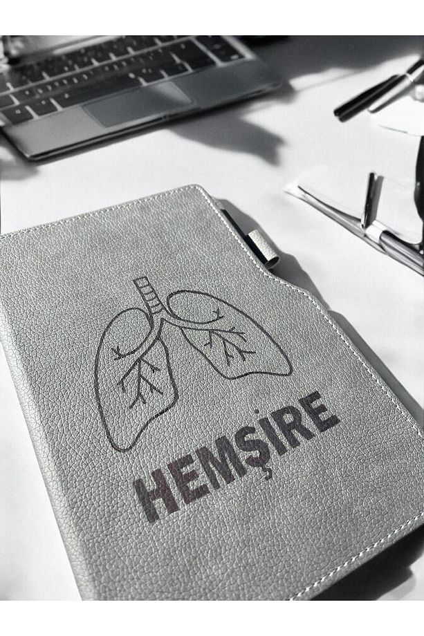 Ajanda A5 Hemşire Baskılı Gri Not Defteri-14,5 x 21 cm - 2