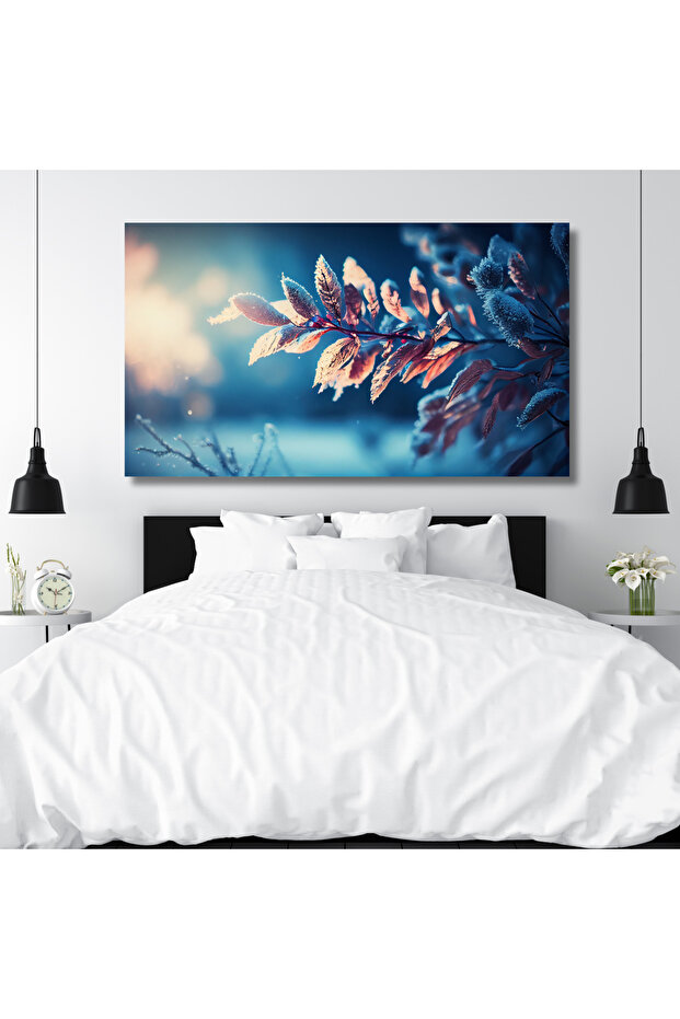 Frozen Leaf Kanvas Tablo - 1