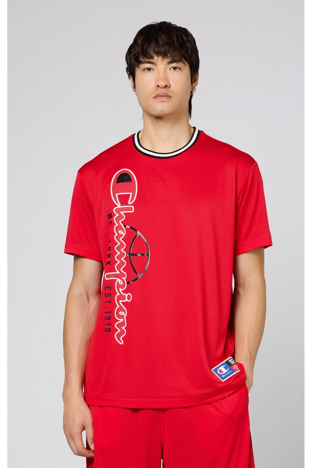 Modern Basketball Reversible Crewneck t Shirt Red Men's T-Shirt-219809-Rs032