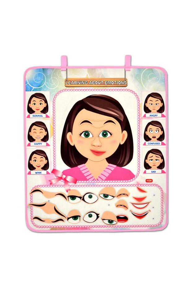 I'M Learning English Feelings Felt Velcro Wall Board (Girl) , Educational Toy
