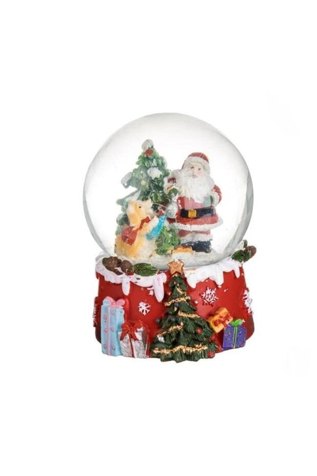 ÇAM AĞACI NOEL BABA KAR KÜRESİ 8CM - 1
