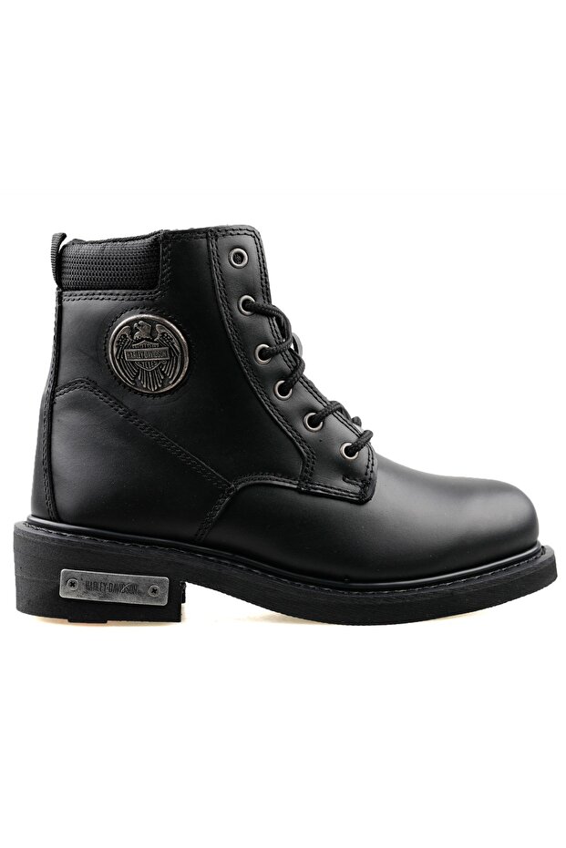 025g 100128 Jim Black Oiled Leather Women's Casual Boots