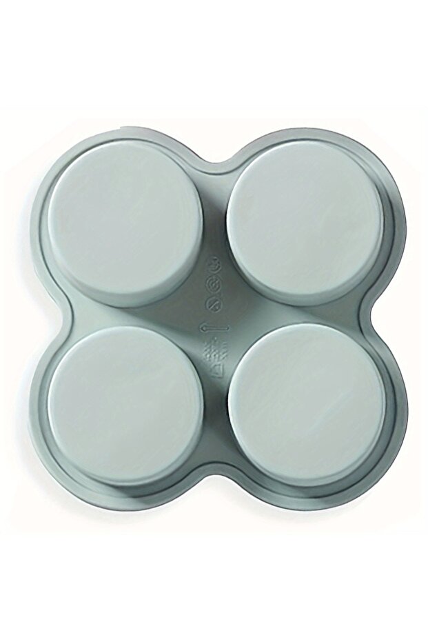 Gray 1PCS Air Fryer Egg Mold Round Shape Eggs Mold 4 Cavity Non-Stick Silicone Air Fryer Egg Pan Egg