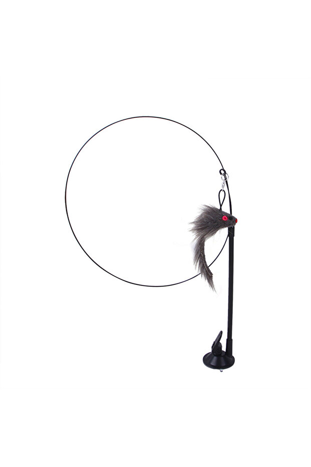 Mouse Cat Toys Simulation Bird interactive Sucker Feather Bird with Bell Cat Stick Toy for Kitten Pl - 1