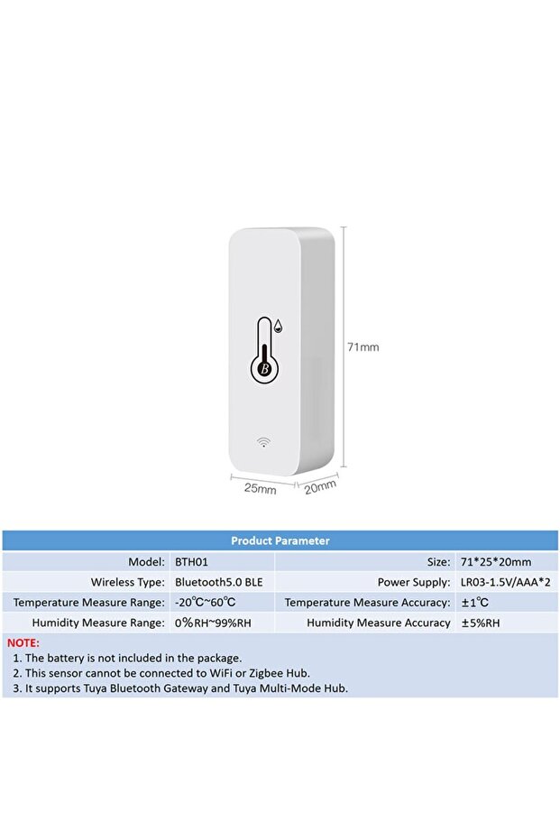 Tuya smart temperature humidity sensor mini 2023 new upgrade bluetooth-compatible app remote contro... - 7