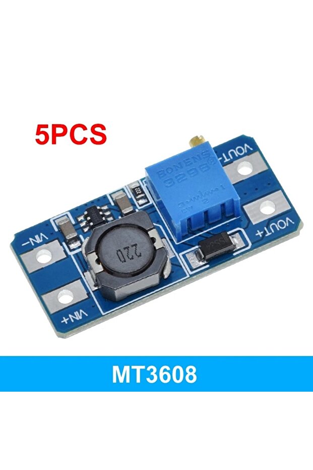 5 قطع MT3608 وحدة تحويل DC-DC رافعة للجهد، لوحة تعزيز الطاقة، أقصى خرج
