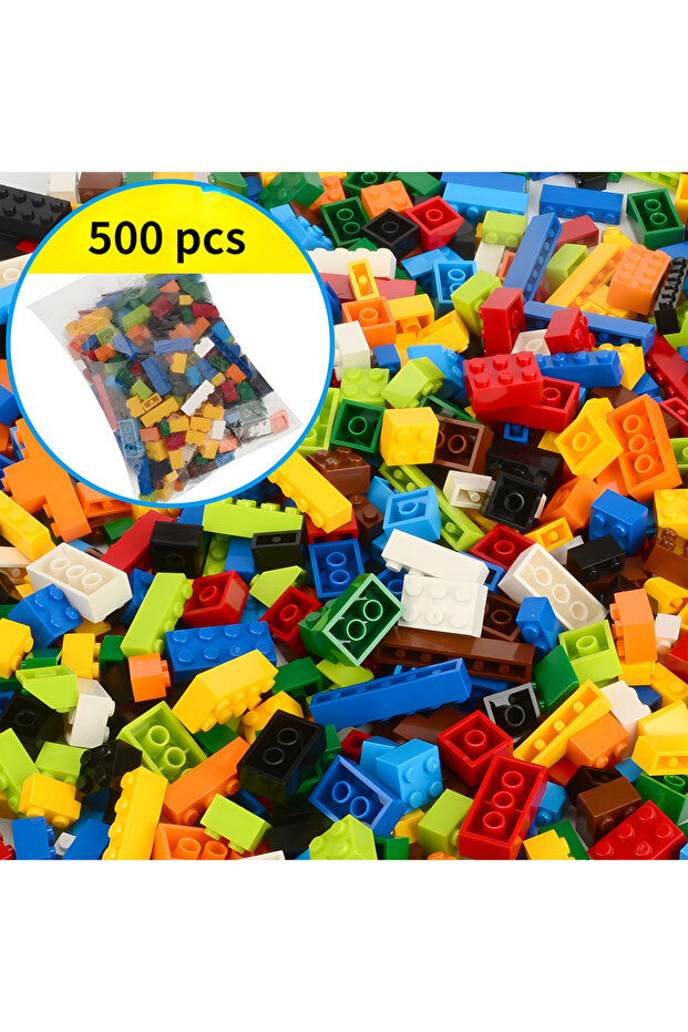 مجموعة مكعبات بناء إبداعية للتركيب الذاتي، 500 قطعة، 300/500/1000، بدون علبة، مكعبات كلاسيكية حضرية قابلة للتجميع