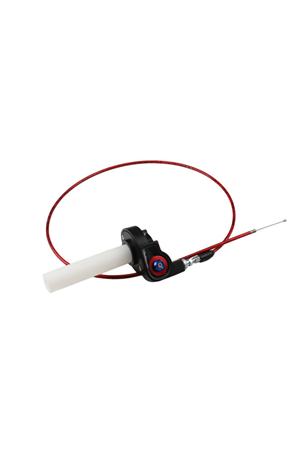 Red Enduro Motocross Motorcycle Accelerator Throttle Handle Grips Parts Universal 1200mm Cable 22mm