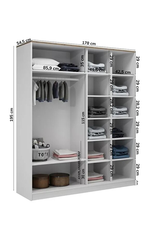 Smart 4 Kapılı Dolap (%100MDF) - 5