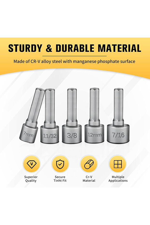 DUTRIEUX 9pcs 9pcs/14pcs Powerful Socket Inner Hexagonal Wrench Hexagonal Handle Screwdriver Socket - 3