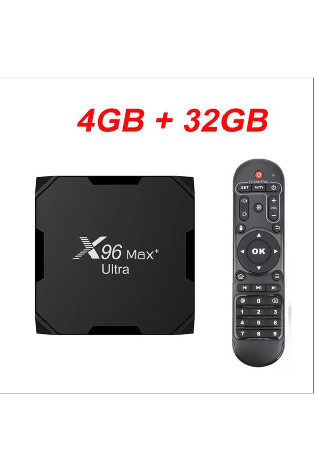 EU Plug 4G32G X96Max Plus Ultra TV Box Android 11 Amlogic S905X4 4GB/32GB 4GB/64GB TV BOX AV1 8K Wif
