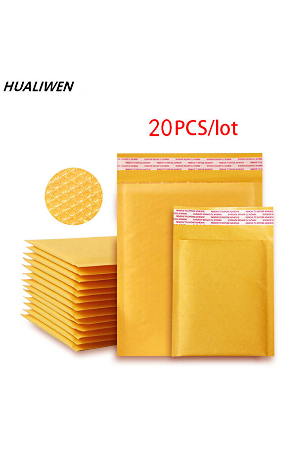 18*23cm 20PCS/Lot Kraft Paper Bubble Envelopes Bags Different Specifications Mailers Padded Shipping