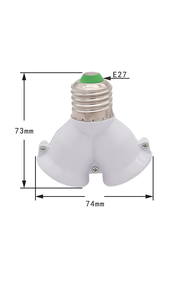 E27 1/2 conversion head bulb sket creative 2-e27 lamp holder extender distributor converter plug - 2