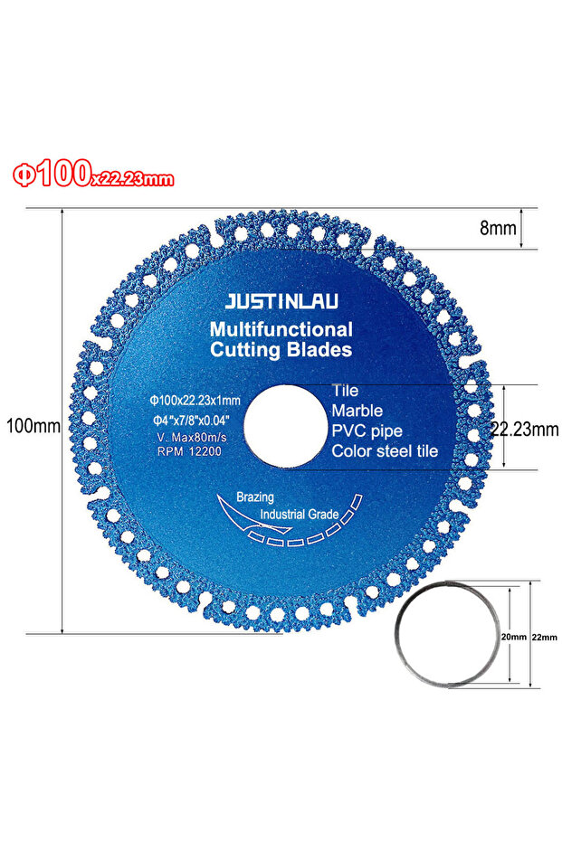 100mm Composite Multifunctional Cutting Saw Blade 110/125mm Ultra-thin Saw Blade Ceramic Tile Glass