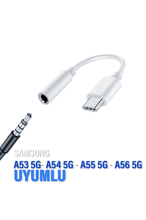 Samsung A53 A54 A55 A56 Type C 3.5mm Çevirici Jack Aparat Kulaklık Dönüştürücü Type-C - 1