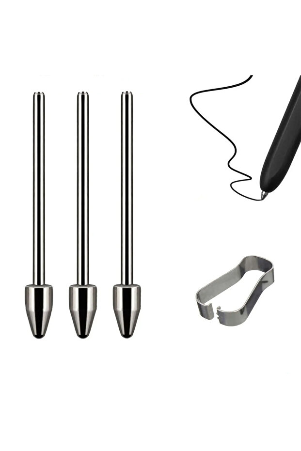 3 pcs Replacable Pencil Nib for Samsung Galaxy Tab S7/S8/S9+ S23 Note20 Titanium Alloy Touch Stylus - 1