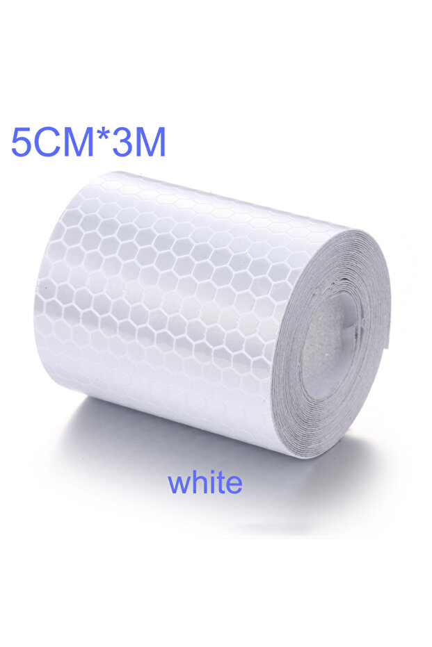 3M White 3M/1M Car Reflective Tape Auto Safety Warning Sticker Reflector Protective Tape Strip Film