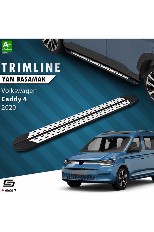 S-dizayn Vw Caddy 4 Trimline Gri Yan Basamak 197 Cm 2020 Üzeri A Kalite Vw-cd4-ybs-tr-gr-197 - 1