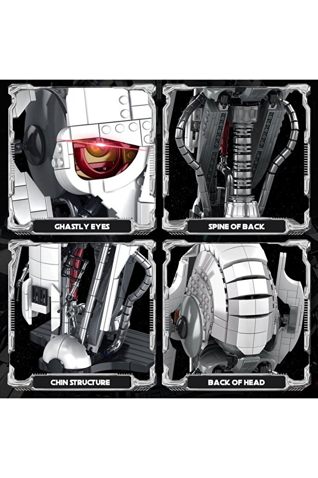 788pcs MOC Idea General Grievous Helmet Building Blocks Bricks Model Helmet Collection Assembling... - 5