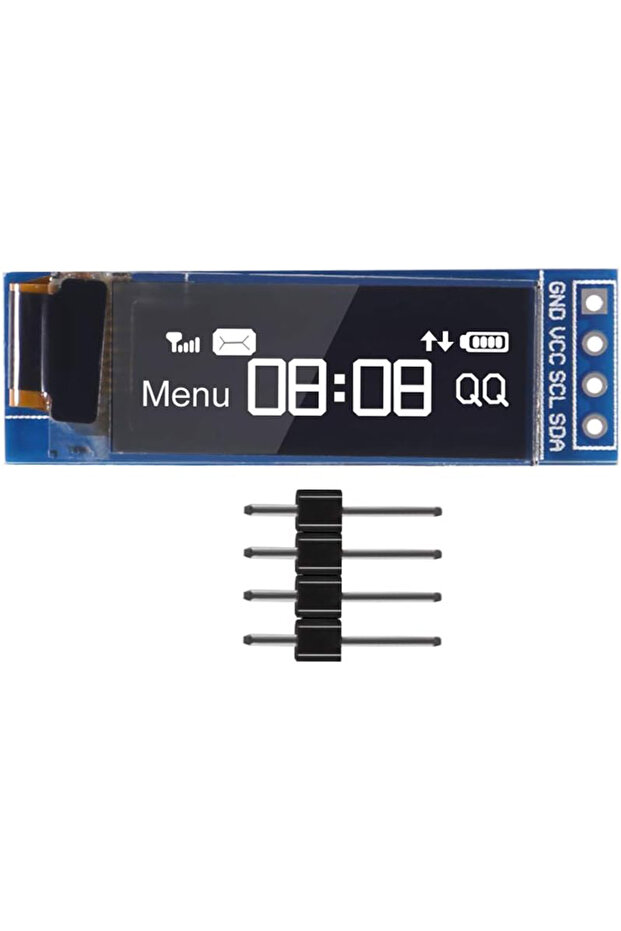 white I2C OLED Display Module 0.91 Inch I2C SSD1306 OLED Display Module White / BLUE I2C OLED Screen - 1
