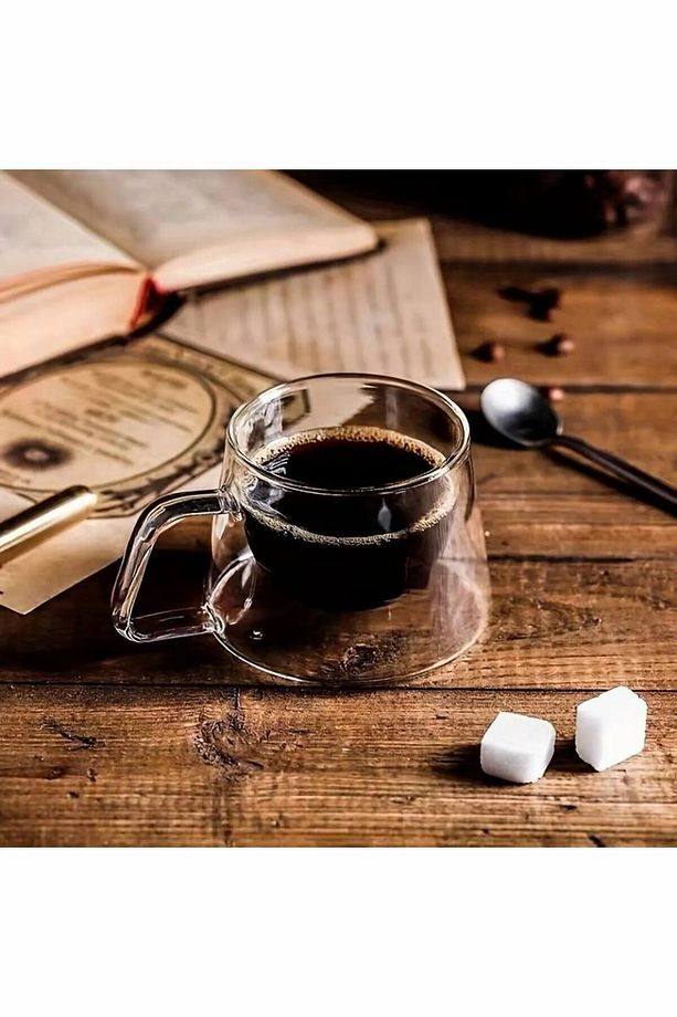 Goya 2 Adet Çift Yalıtımlı Sıcaklığı Koruma Özellikli Çift Cidarlı Kahve Espresso Bardak Kupa - 8