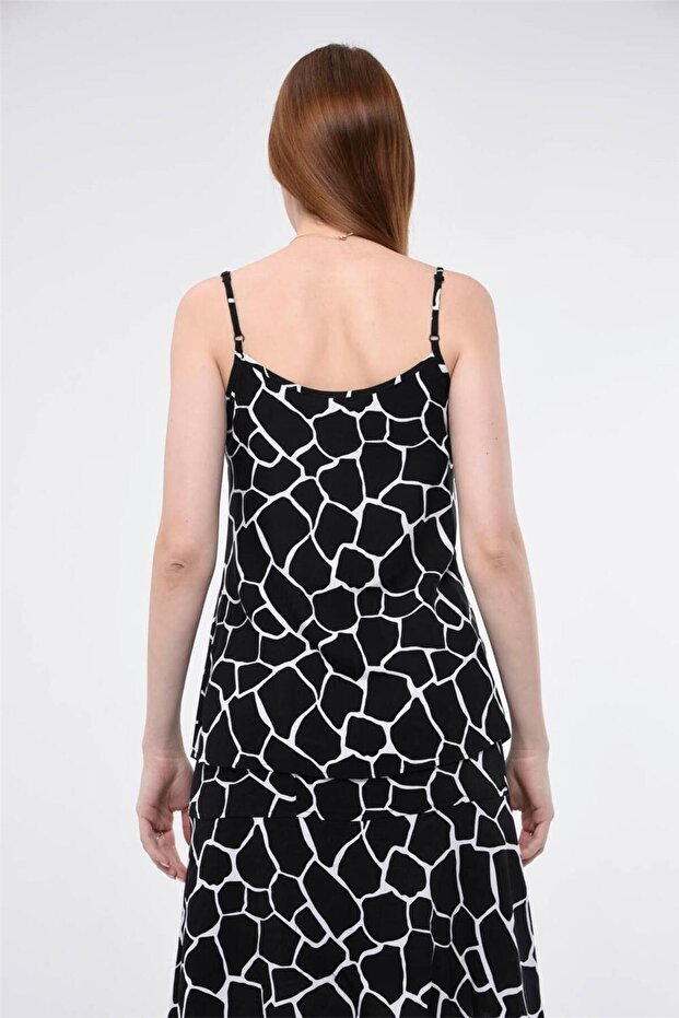 Patterned Bra - Suspender Ball Model - 4