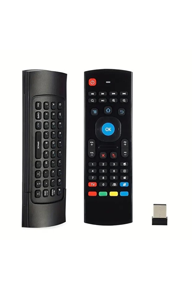 إصدار قياسي من ماوس MX3 Air Mouse Mini ولوحة مفاتيح لاسلكية عن بعد 2.4 جيجا هرتز مع ماوس Fly Mouse متعدد الوظائف