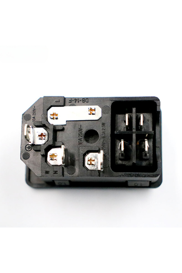 مع صمام أمان 10 أمبير! مفتاح هزاز أحمر منصهر بمقبس طاقة بمدخل IEC320 C14 موصل مفتاح صمام أمان قابس C... - 5