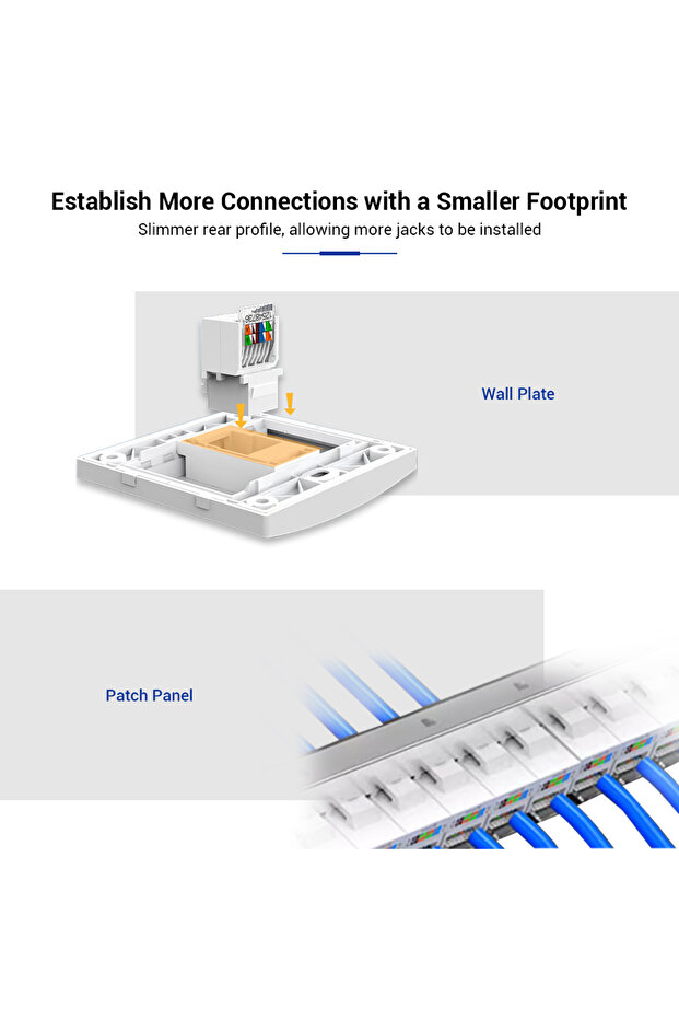 10 قطع من Cat6، 10 قطع من Cat6 Cat5e، مقبس Keystone Rj45 بدون أدوات، لا يتطلب أداة ضغط - 5