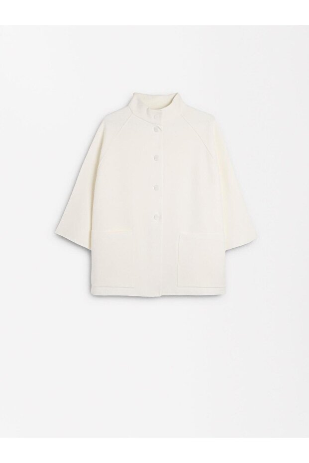 Düğmeli Örme Panço - 6