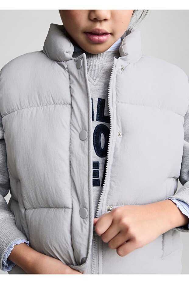 Düğmeli Kapitone Yelek - 6